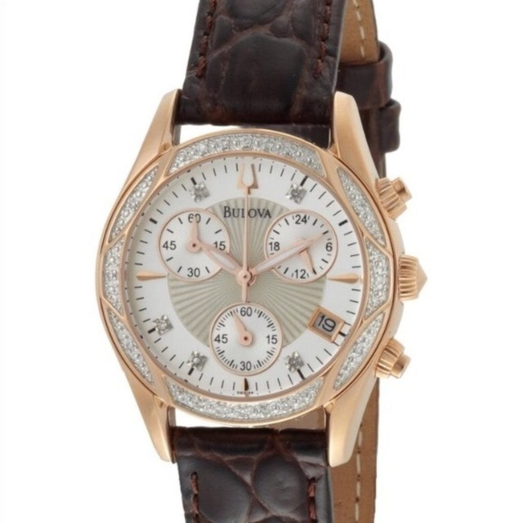 Bulova Womens Diamond MotherOfPearl Dial Watch